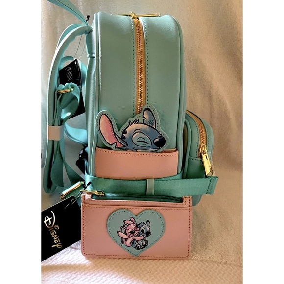 Loungefly Bags Disney Bag Stitch And Angel Backpack With Matching